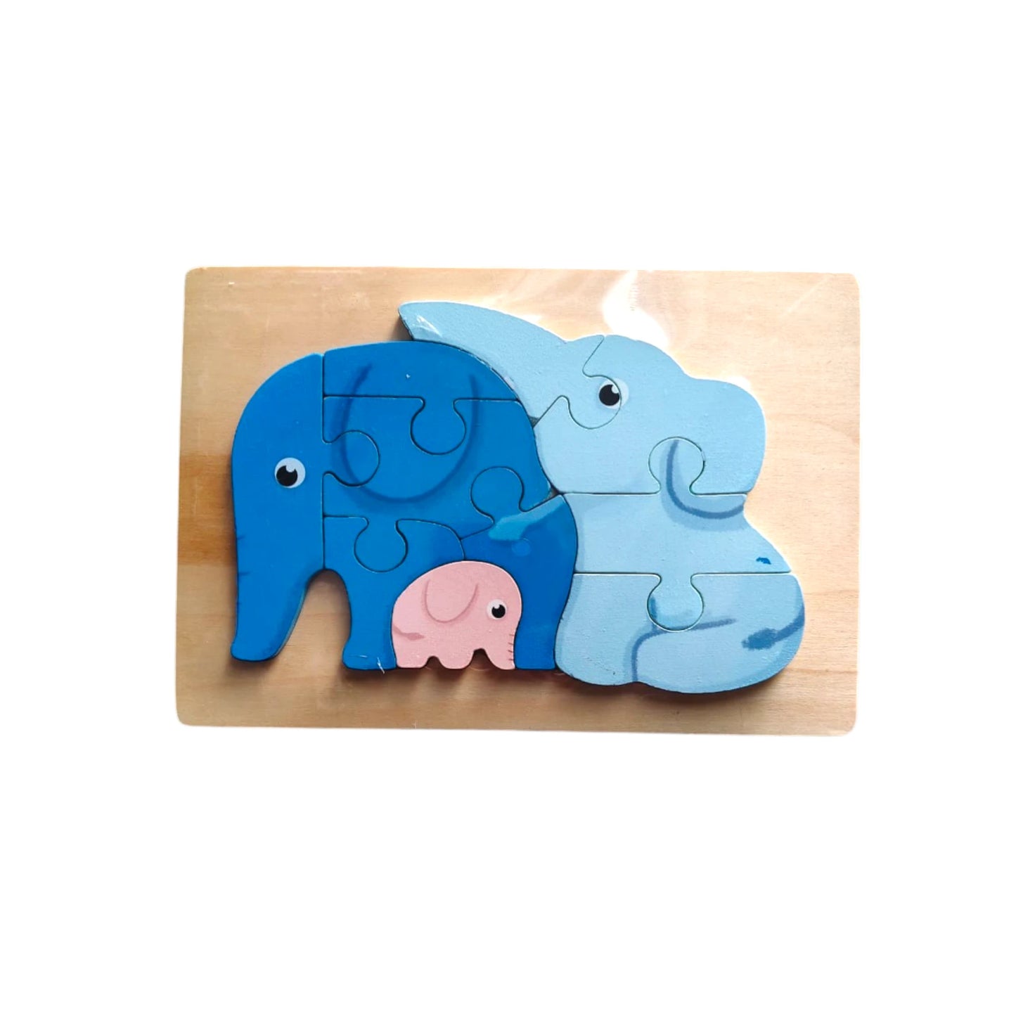 Wooden Animal Family Puzzle - Educational