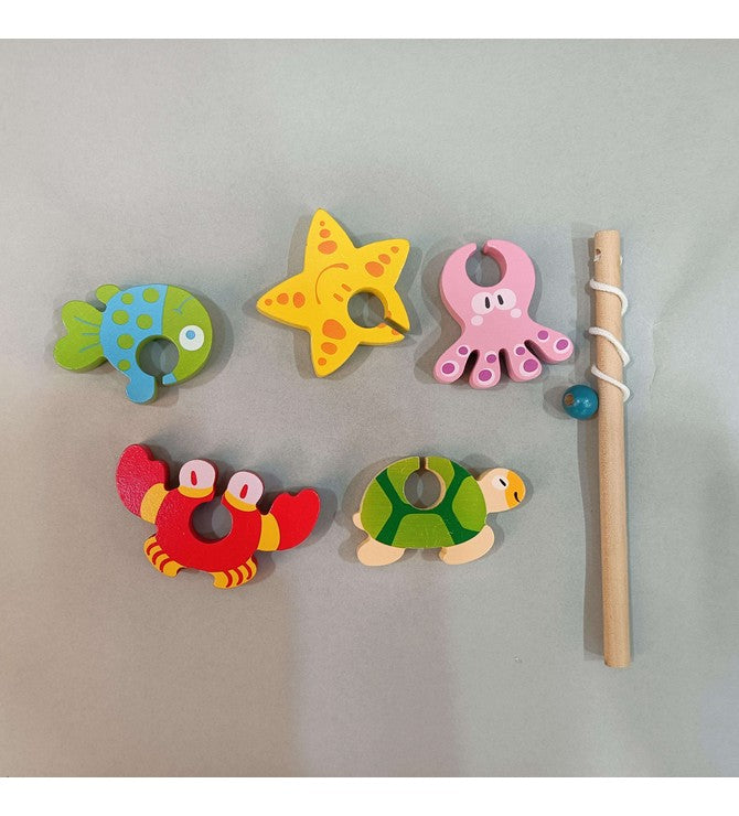 Wooden Fishing 5piece with Hole