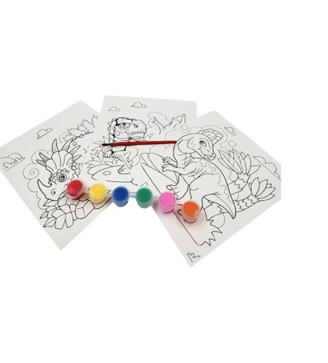 3 Pcs Coloring Painting Kit with Brush( Mixed Theme)