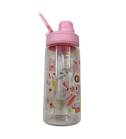 Glass Bottle with Sticker Theme