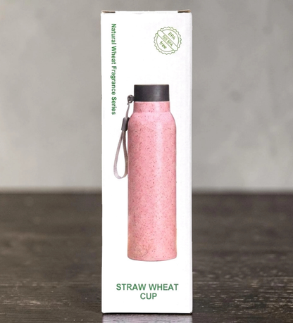 Straw Wheat Cup Glass Bottle