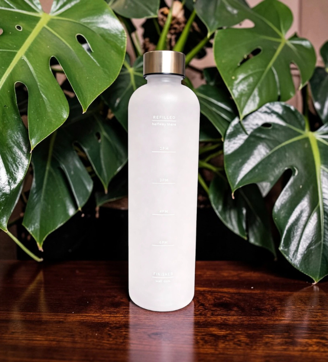Transparent White Bottle 1L