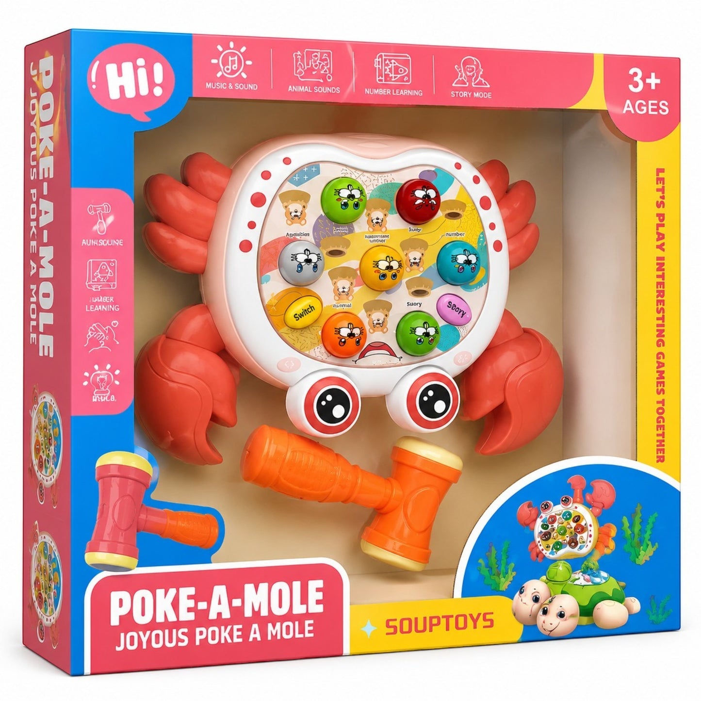 Crab Poke-A-Mole Learning Toy for Kids