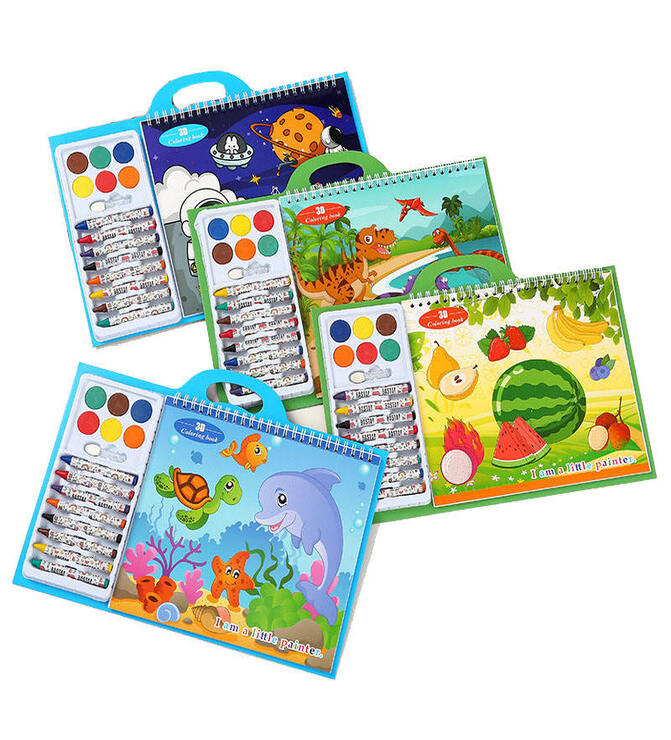 Colouring Book With Crayons