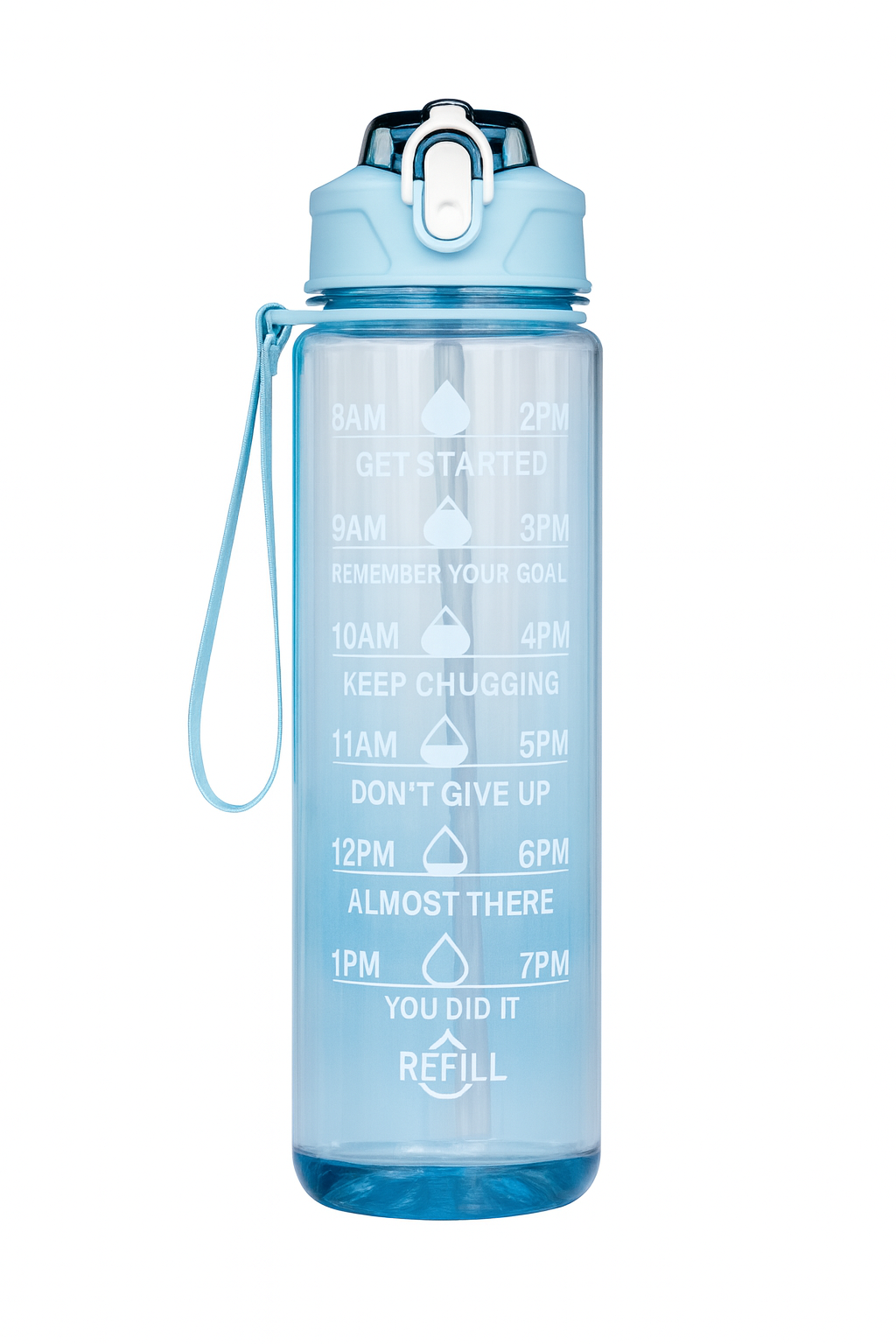 Transparent Water Bottle 1L