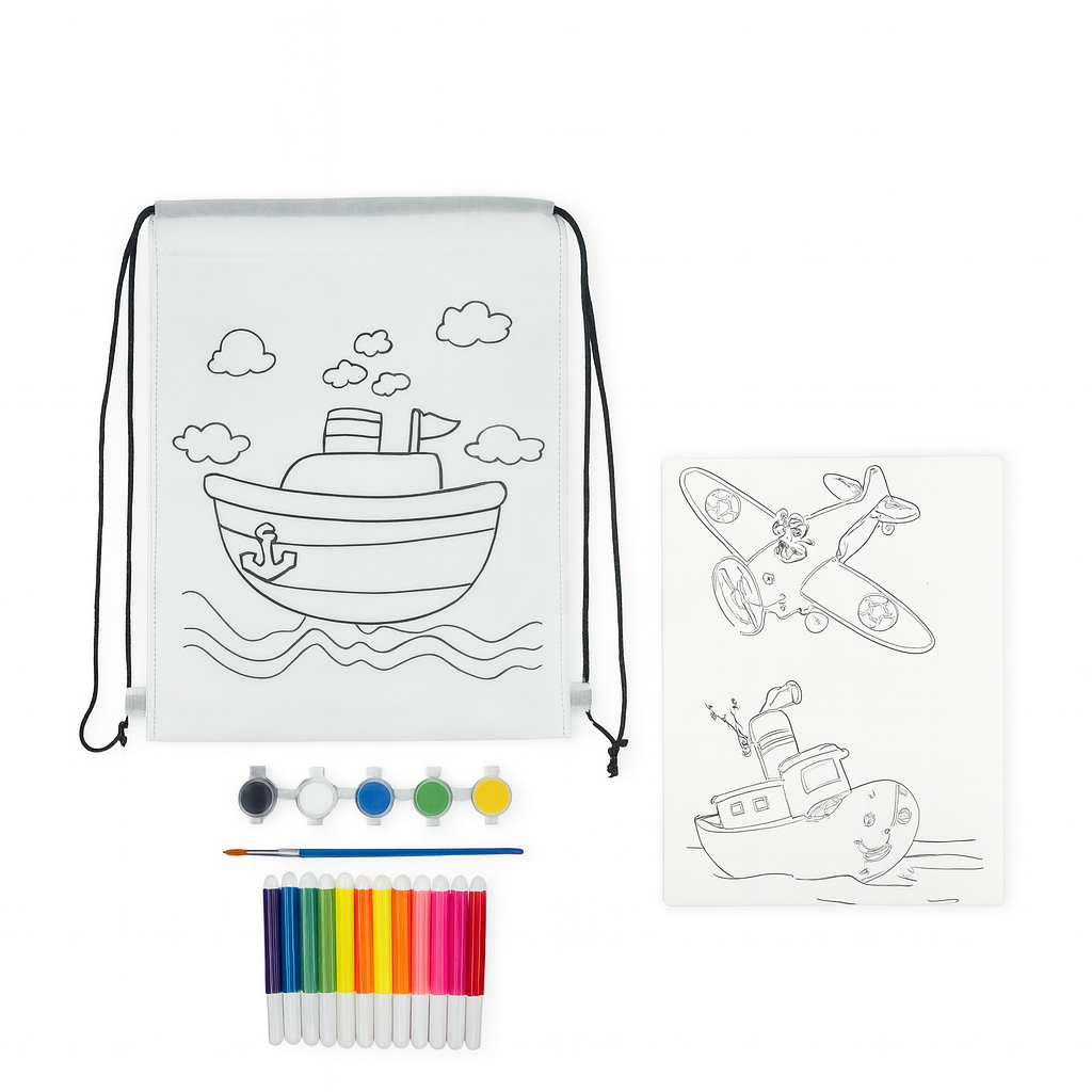 Wood Craft Paint Kit With Bag (15X20)