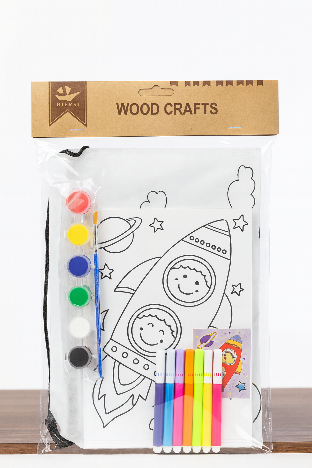 Wood Craft Paint Kit With Bag (15X20)