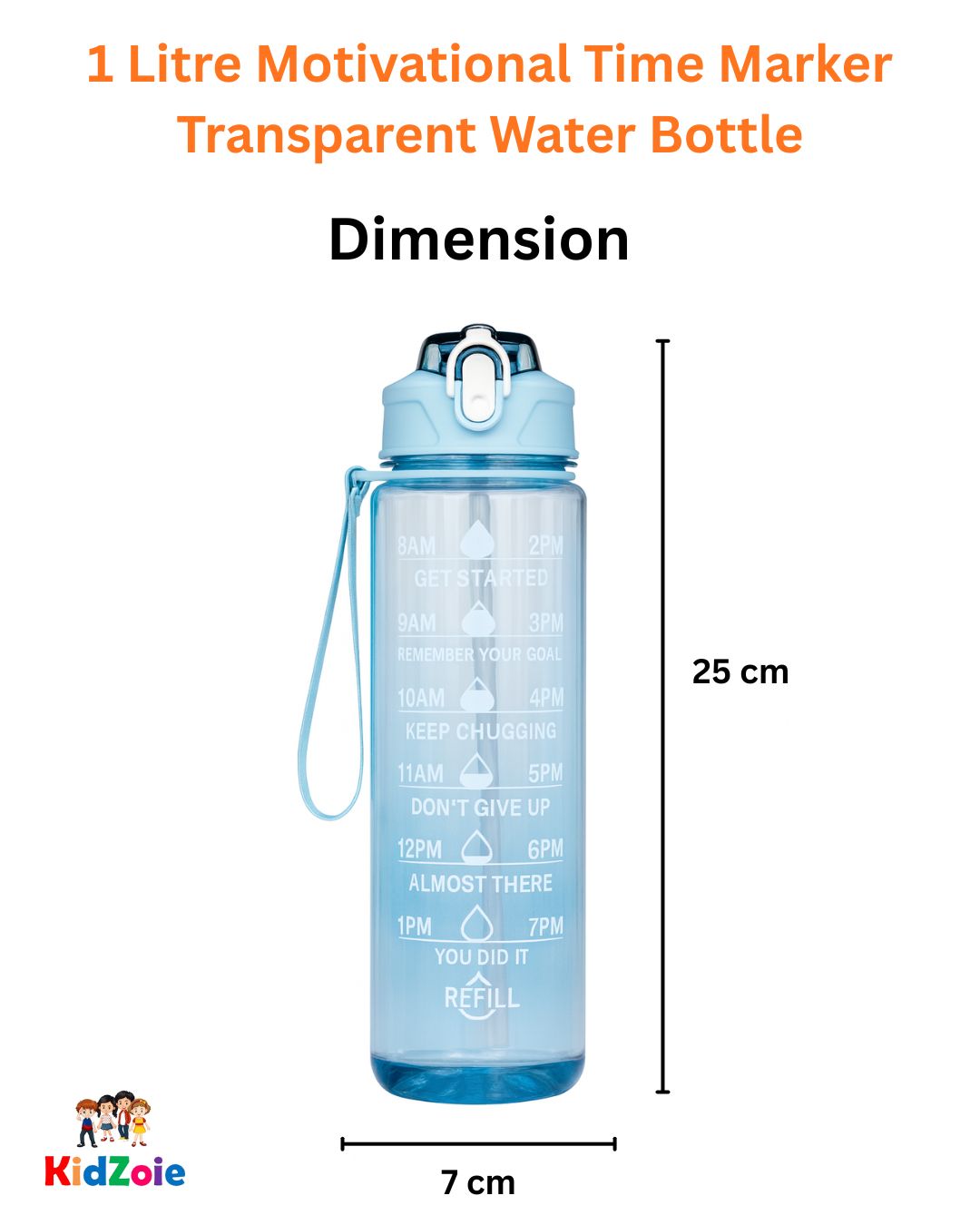 Transparent Water Bottle 1L
