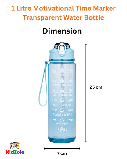 Transparent Water Bottle 1L