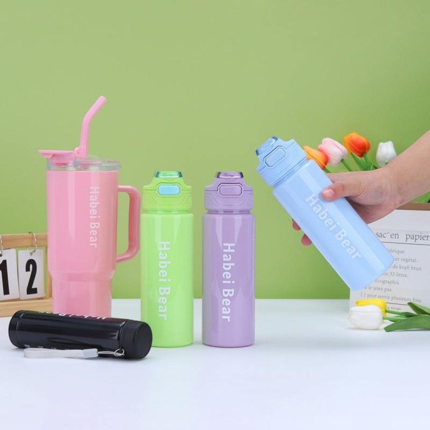 Habei Bear Premium Insulated Water Bottle & Tumbler Collection