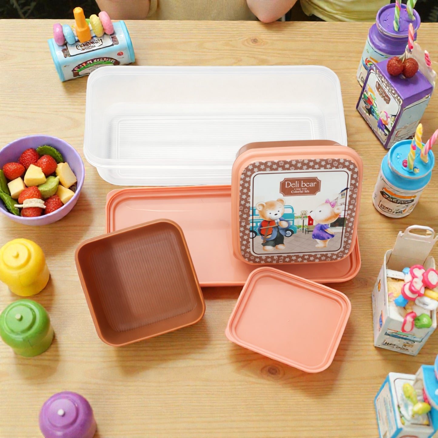 Bear Theme Snacks Box 3 Pcs