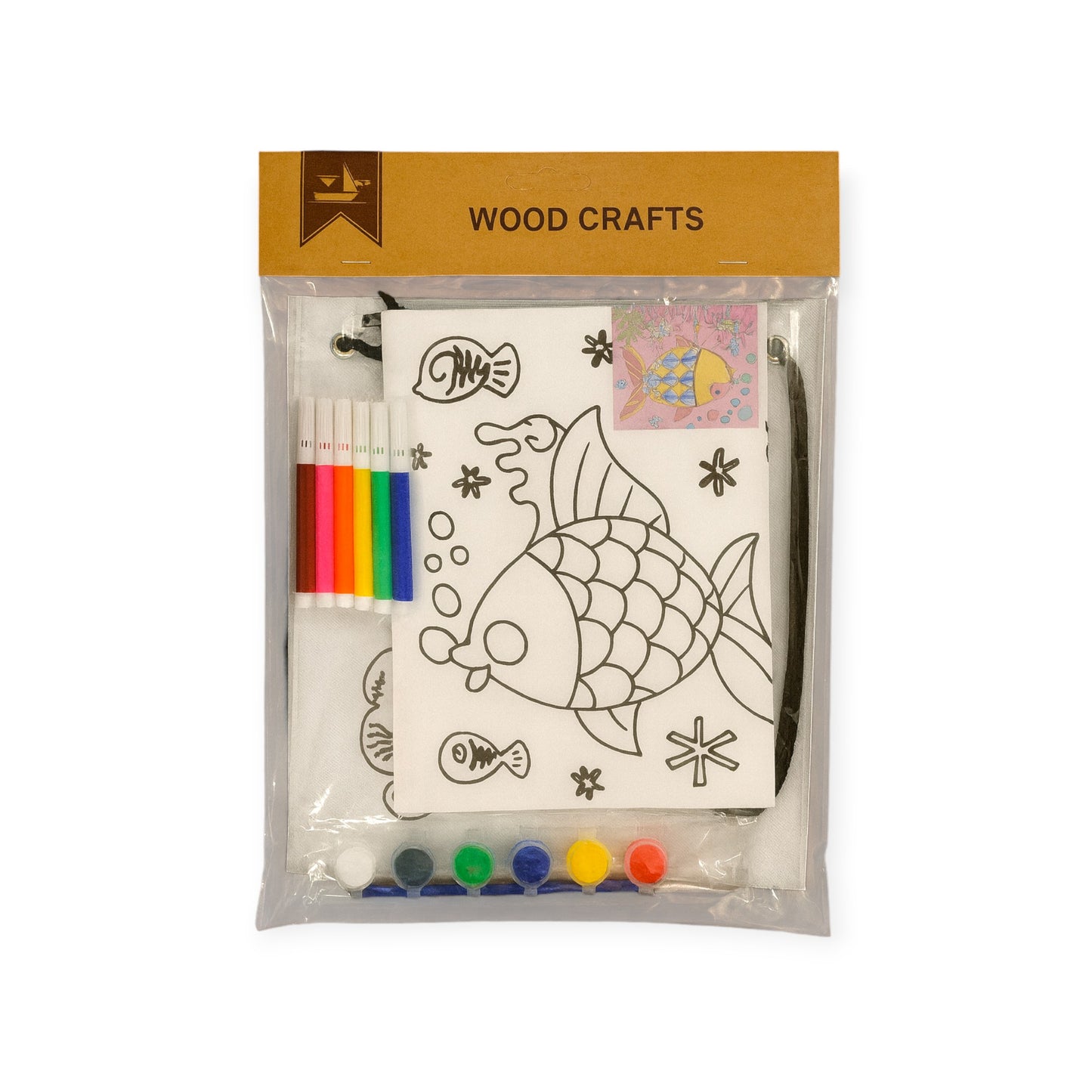 Wood Craft Paint Kit With Bag (15X20)
