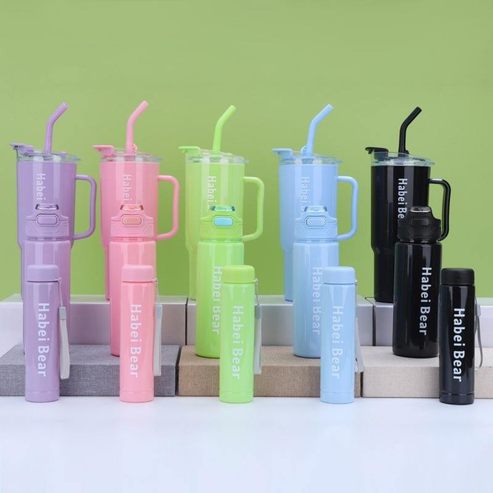 Habei Bear Premium Insulated Water Bottle & Tumbler Collection