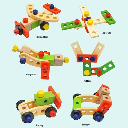 Wooden Kids Tool Kit Set with Carry Case