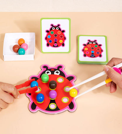 Wooden Pincer Bead Game - Educational