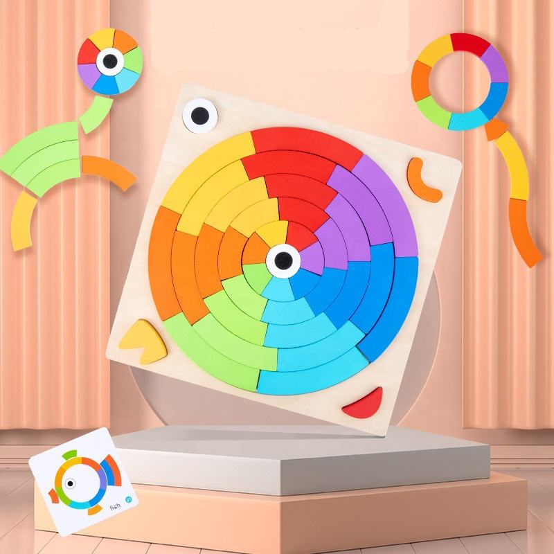 Wooden Rainbow Puzzle - Educational
