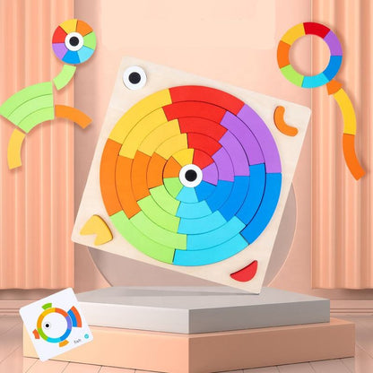 Wooden Rainbow Puzzle - Educational