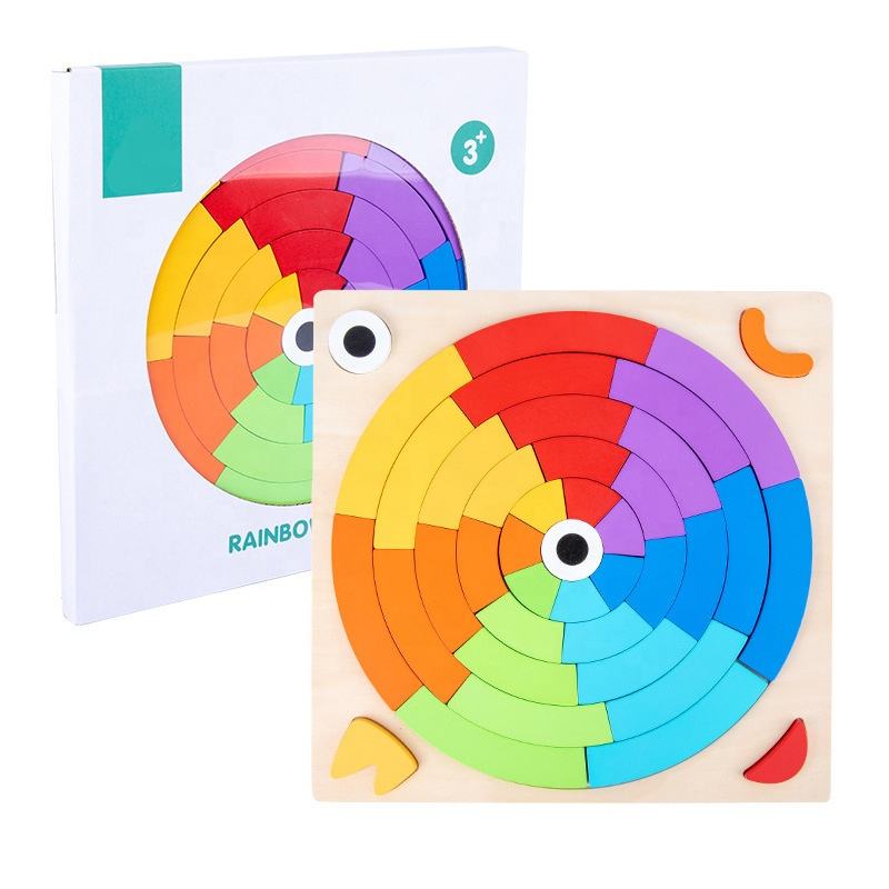 Wooden Rainbow Puzzle - Educational