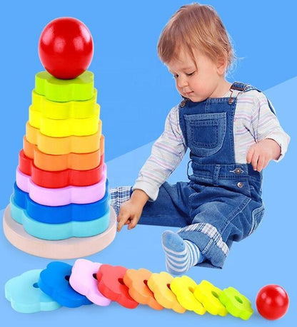 Wooden Rainbow Tower