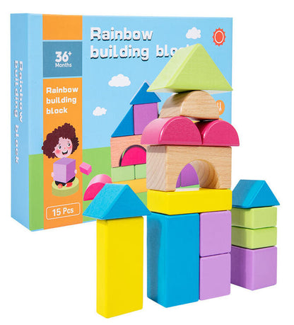 Wooden Rainbow Building Block
