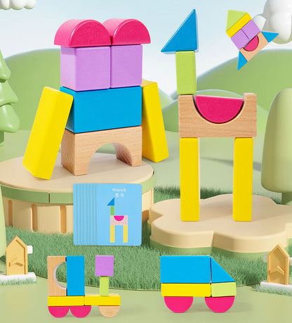 Wooden Rainbow Building Block
