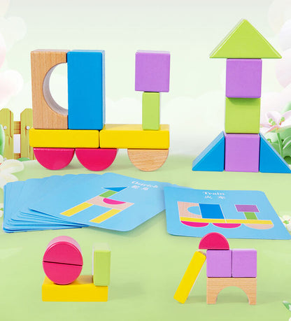 Wooden Rainbow Building Block