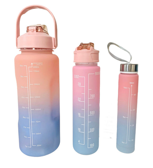 Rainbow Water Bottle 3In1