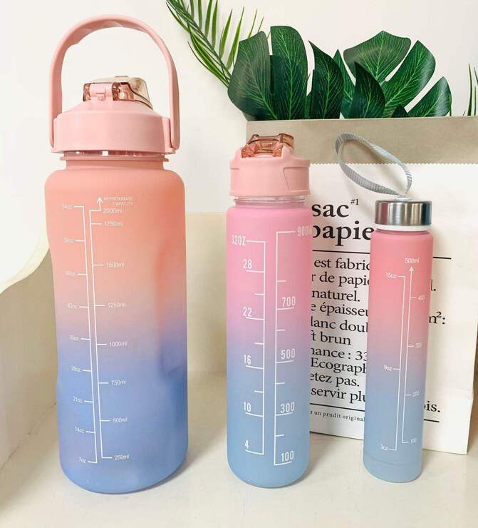 Rainbow Water Bottle 3In1