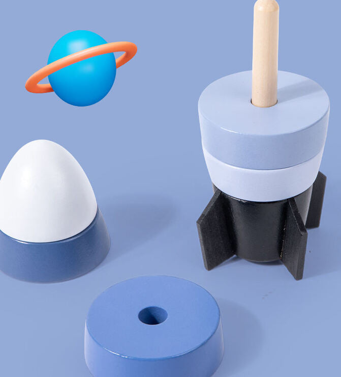Wooden Rocket Stacker