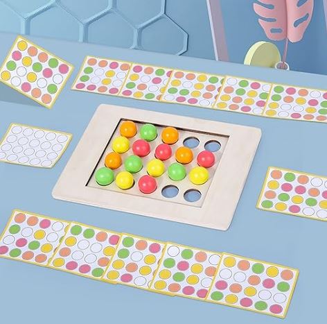 Wooden Fingertip Memory Game - Educational