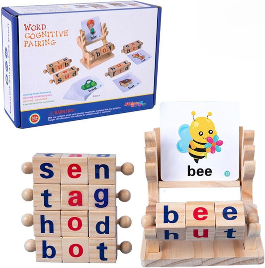 Wooden Word Cognitive Pairing