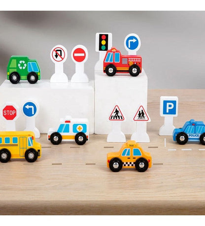Wooden Car Set 6 Piece (Push and pull)