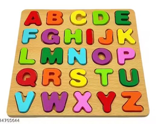 Wooden Abcd Puzzle Board - Educational