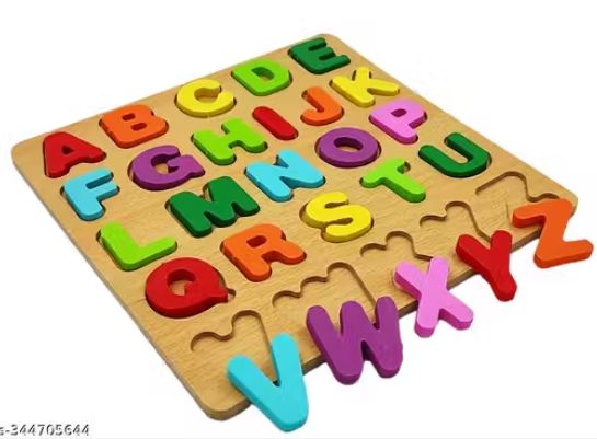 Wooden Abcd Puzzle Board - Educational