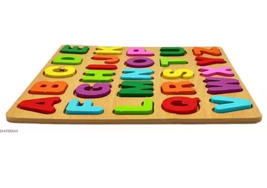 Wooden Abcd Puzzle Board - Educational