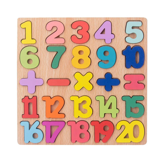 Wooden Number Puzzle Board - Educational