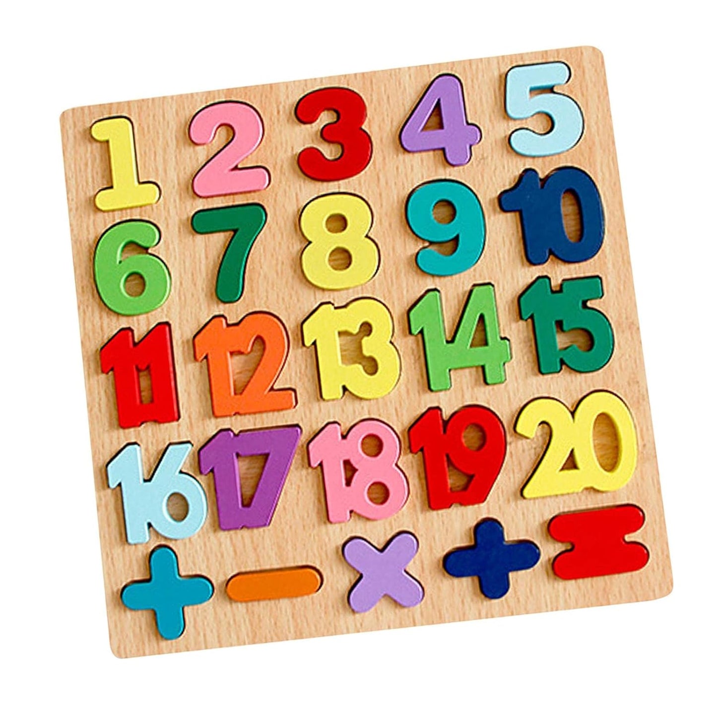 Wooden Number Puzzle Board - Educational