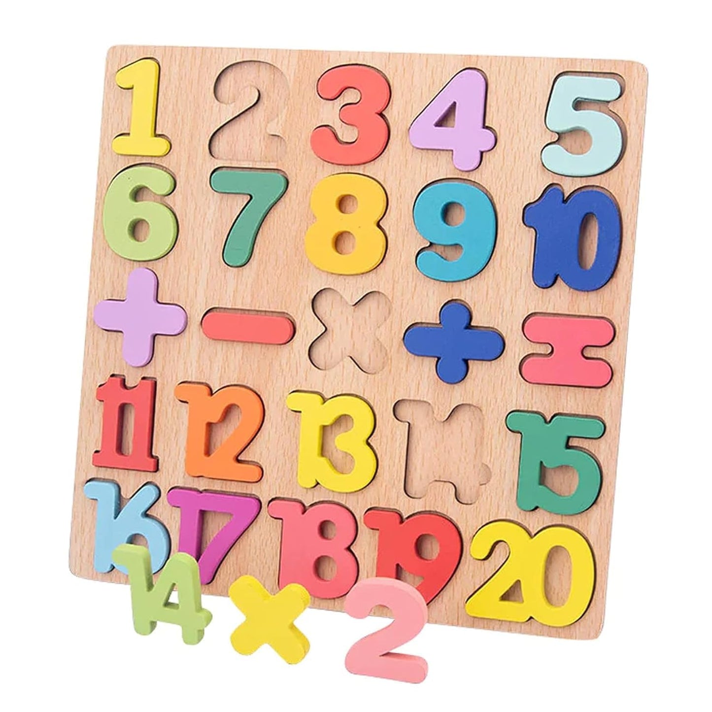 Wooden Number Puzzle Board - Educational