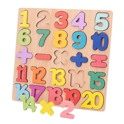 Wooden Number Puzzle Board - Educational