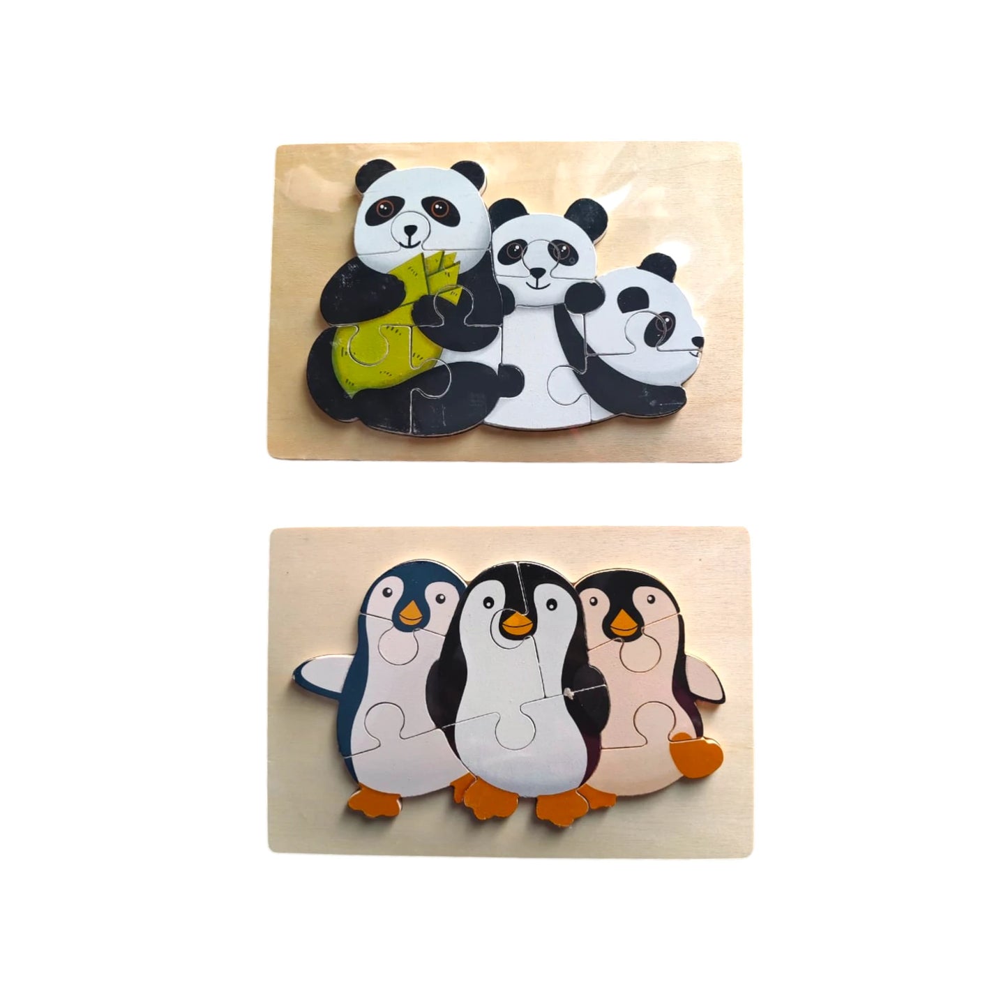 Wooden Animal Family Puzzle - Educational