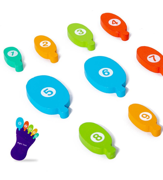 Hand and Foot Number Learning Puzzle