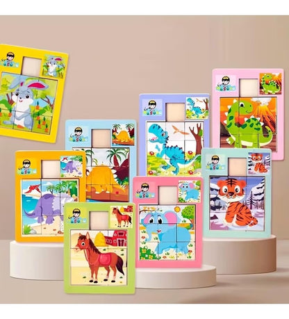 9 piece Square moving puzzle (Animal Theme)