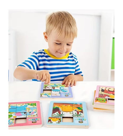 9 piece Square moving puzzle (Animal Theme)