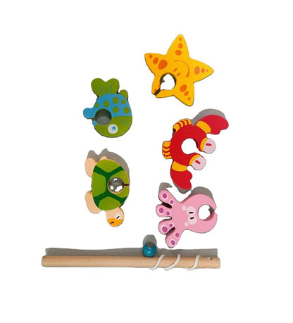 Wooden Fishing 5piece with Hole