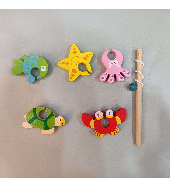 Wooden Fishing 5piece with Hole