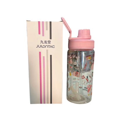 Glass Bottle with Sticker Theme