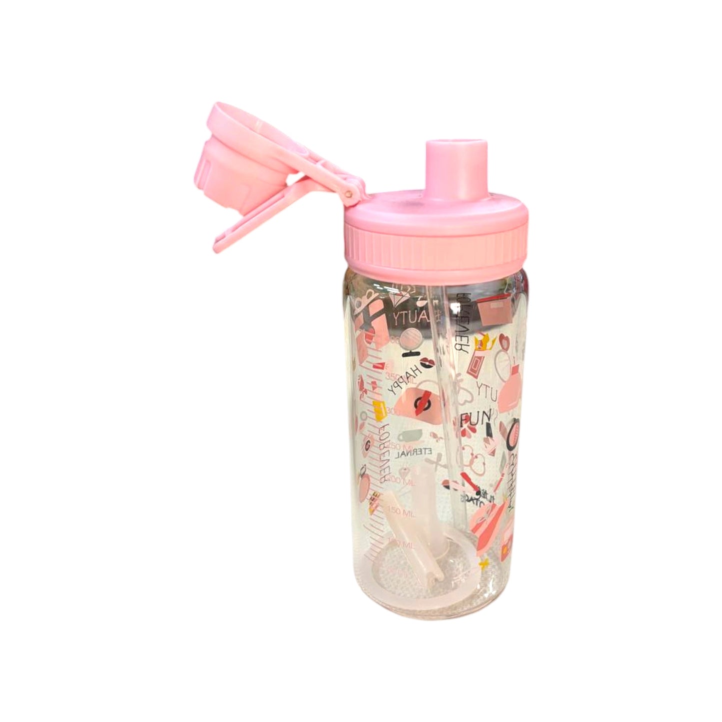 Glass Bottle with Sticker Theme