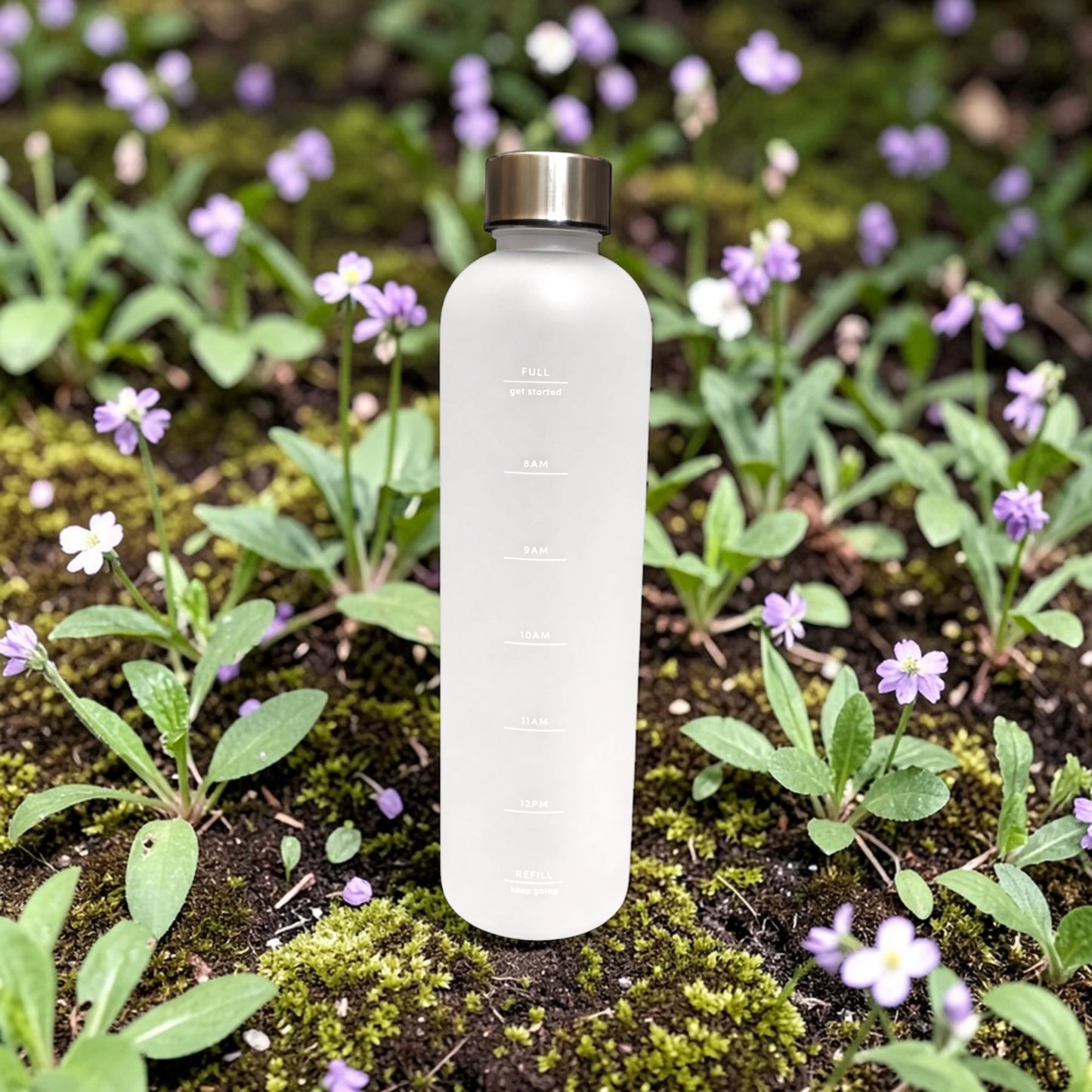 Transparent White Bottle 1L