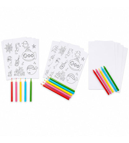 4 sheet Coloring Paper Kit ( Multiple Theme)