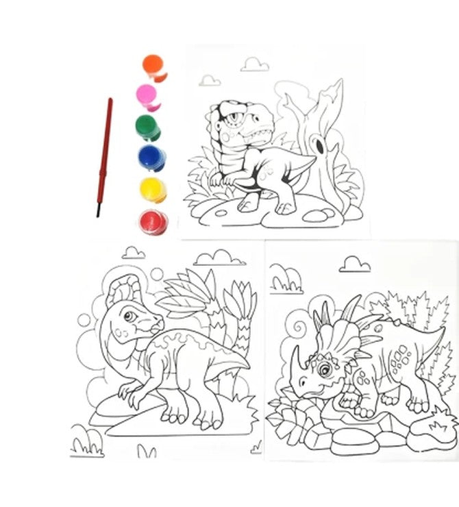 3 Pcs Coloring Painting Kit with Brush( Mixed Theme)